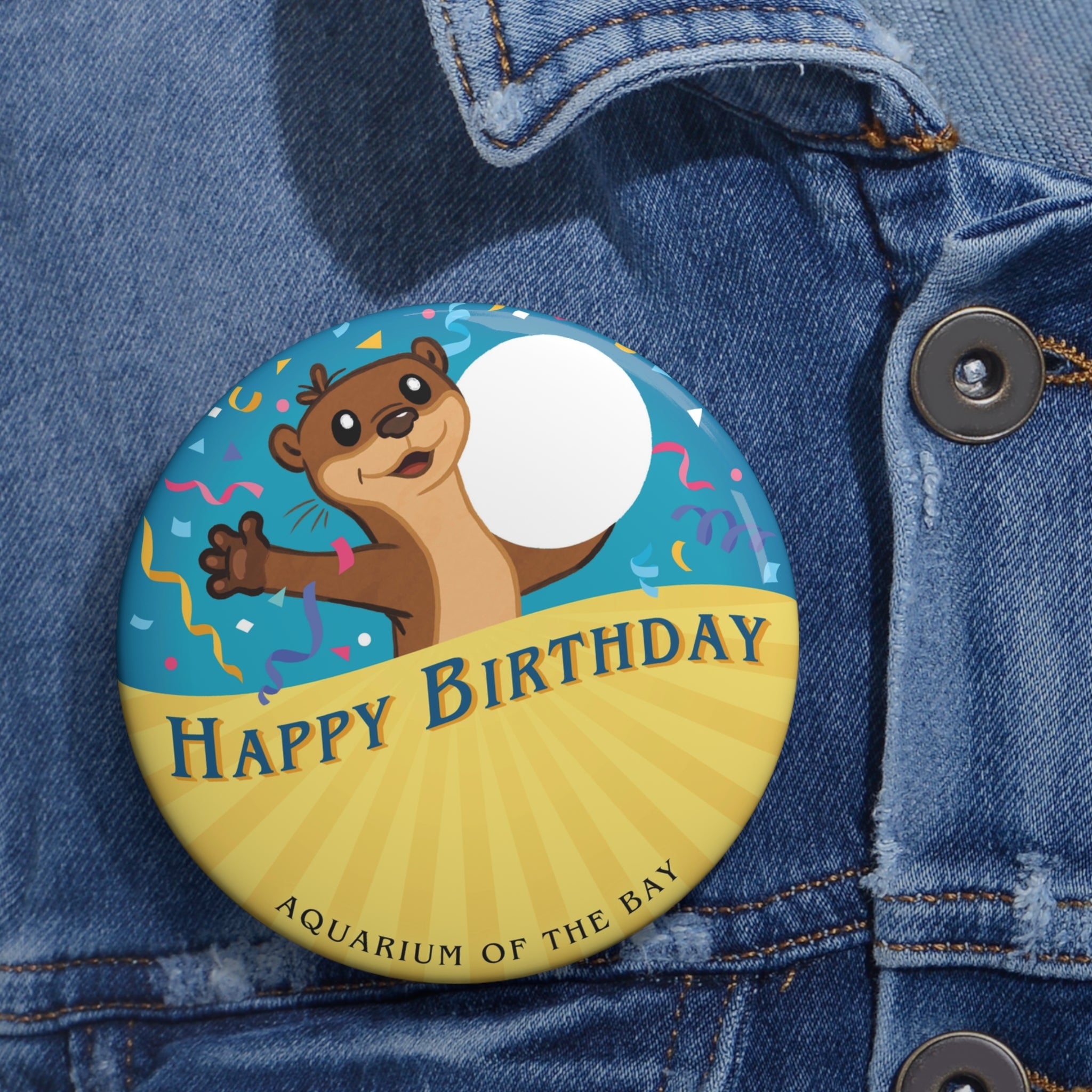 Happy Birthday Aquarium Otter Confetti