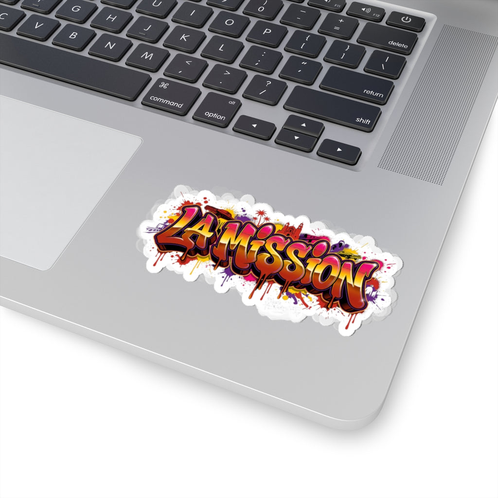 LA Mission Graffiti Sticker — Colorful Kiss-Cut Vinyl Decal