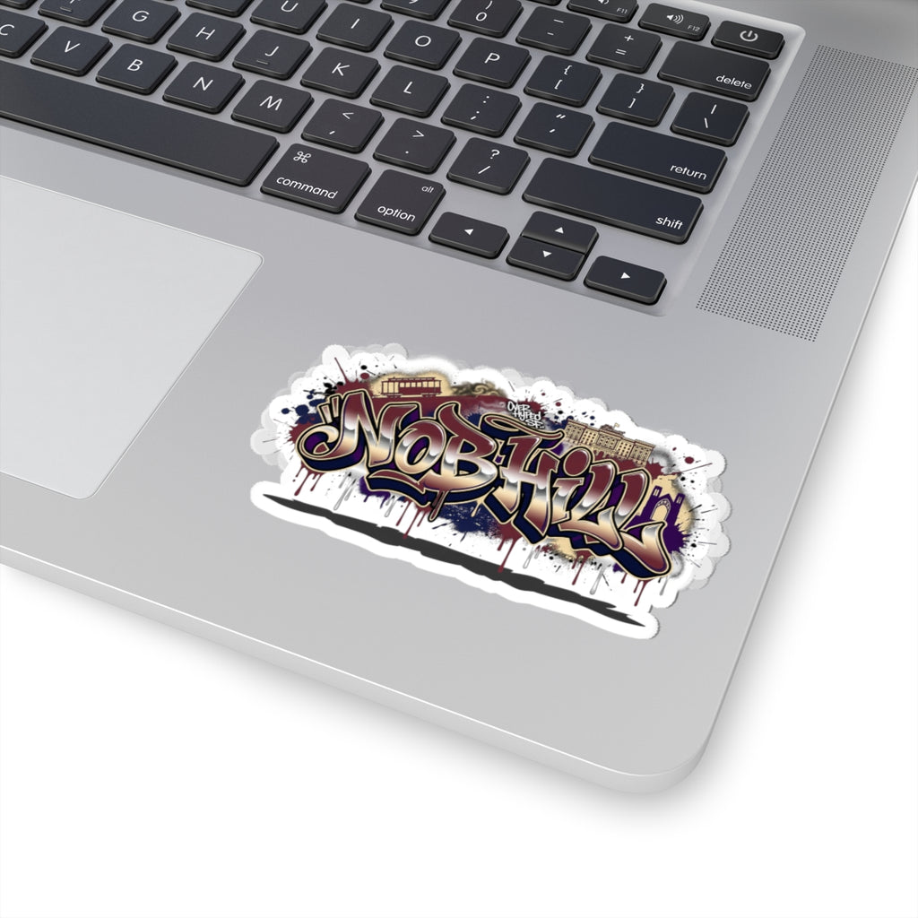 Graffiti 'Nobhill' Kiss-Cut Sticker — Urban Street Art Laptop Decal