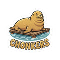 Chonkers Seal Sticker — Cute Kiss-Cut Vinyl Decal for Laptops, Water Bottles & Journals