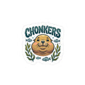 Chonkers Face Kiss-Cut Sticker — Cute Marine Animal Laptop Decal