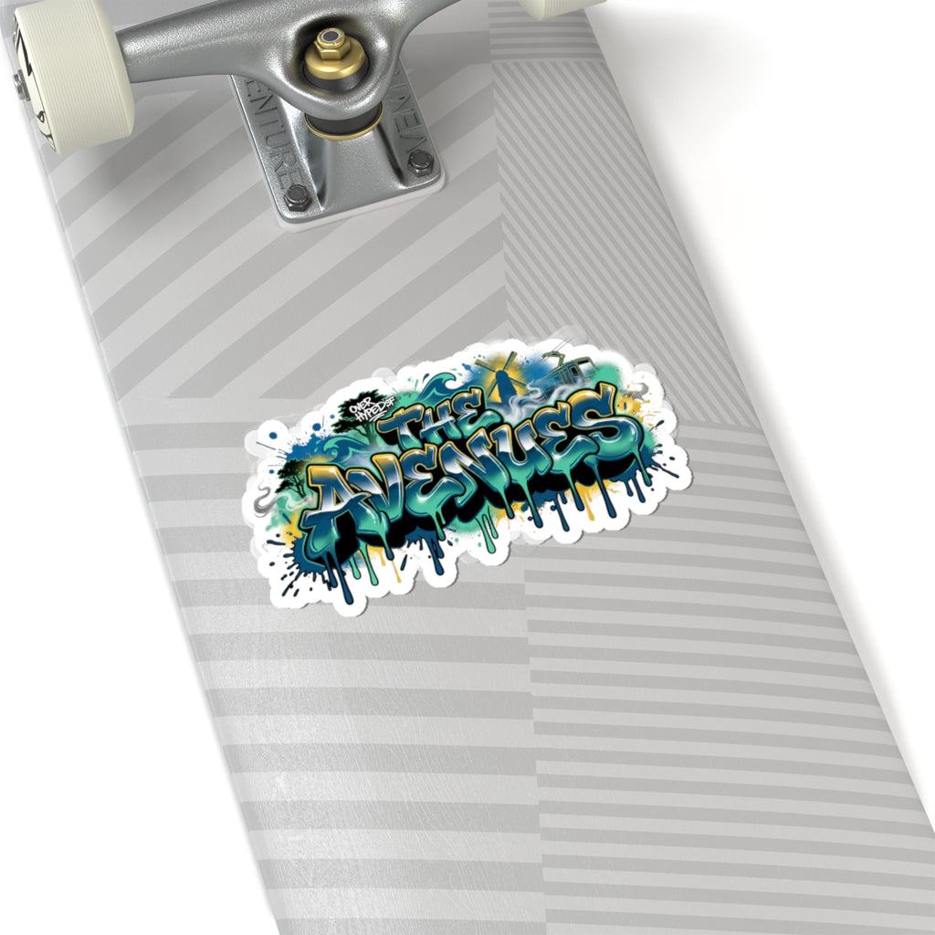 Graffiti 'The Avenues' Kiss-Cut Sticker – Urban Street Art Laptop Decal