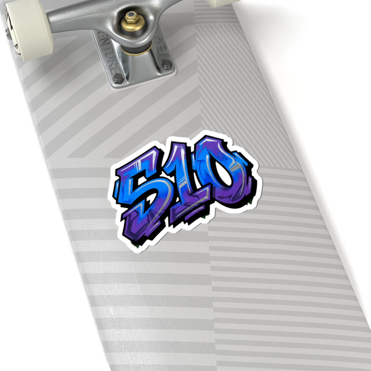 510 Graffiti Sticker — Blue Purple Urban Laptop Decal