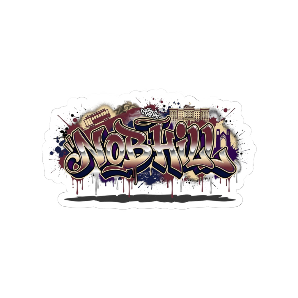 Graffiti 'Nobhill' Kiss-Cut Sticker — Urban Street Art Laptop Decal