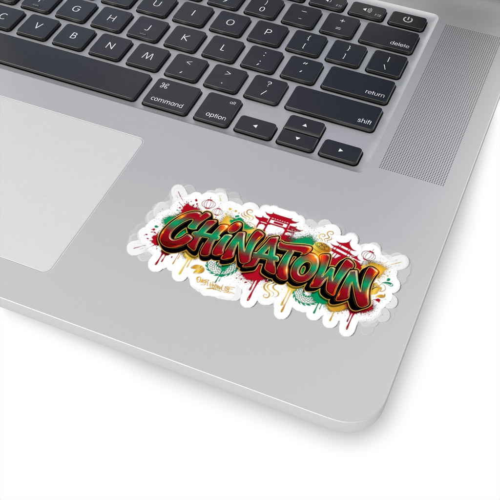 Chinatown Graffiti Sticker — Colorful Kiss-Cut Decal