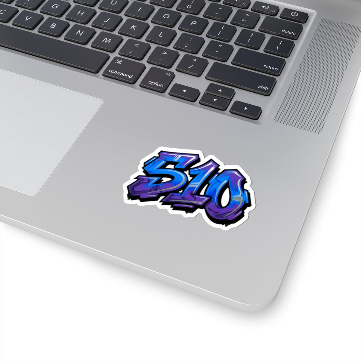 510 Graffiti Sticker — Blue Purple Urban Laptop Decal