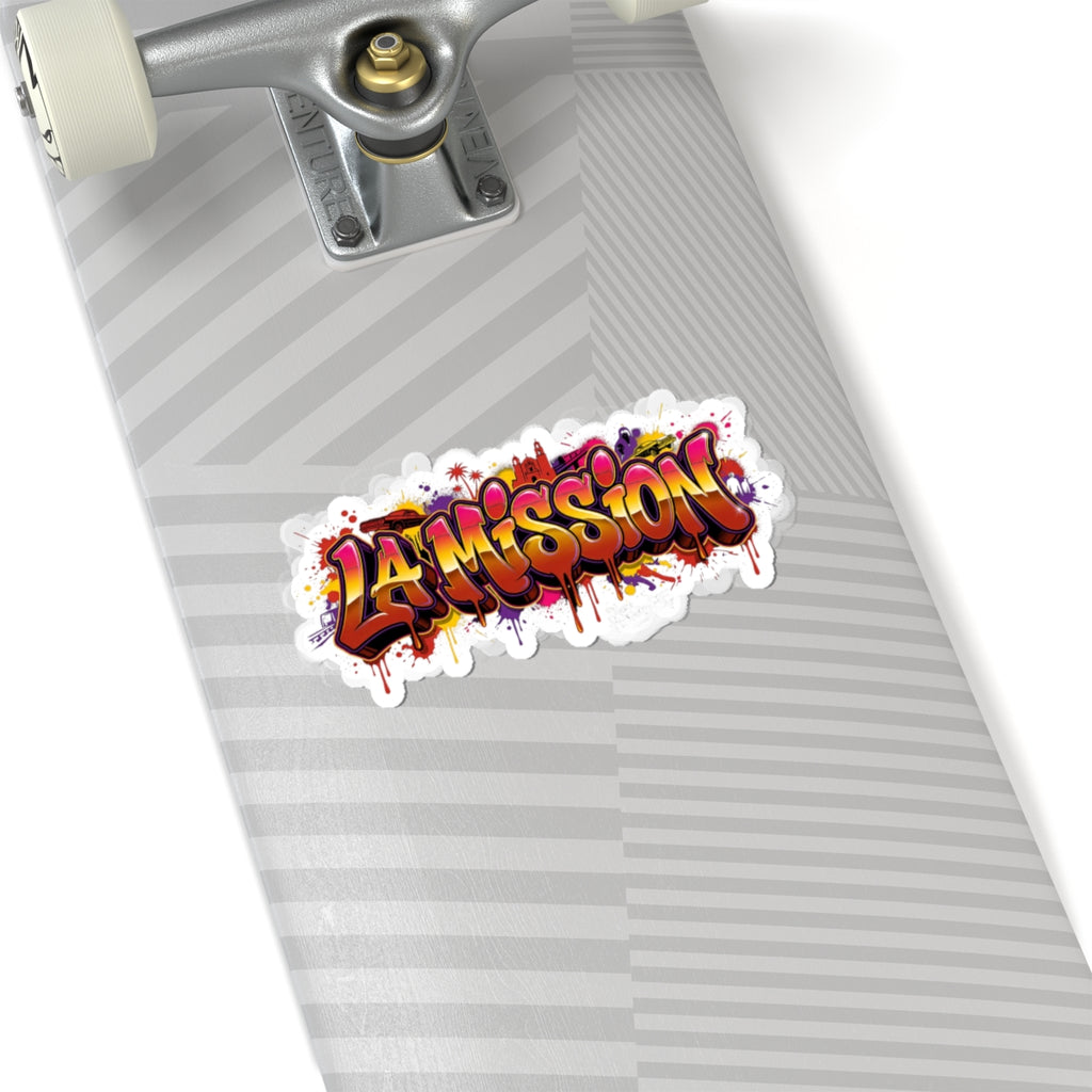 LA Mission Graffiti Sticker — Colorful Kiss-Cut Vinyl Decal