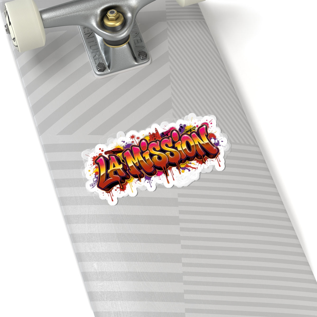 LA Mission Graffiti Sticker — Colorful Kiss-Cut Vinyl Decal