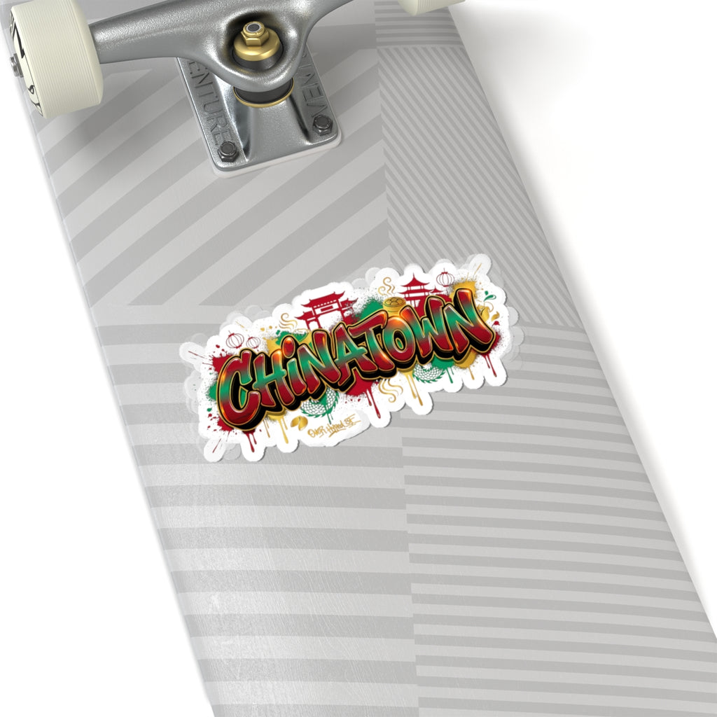 Chinatown Graffiti Sticker — Colorful Kiss-Cut Decal