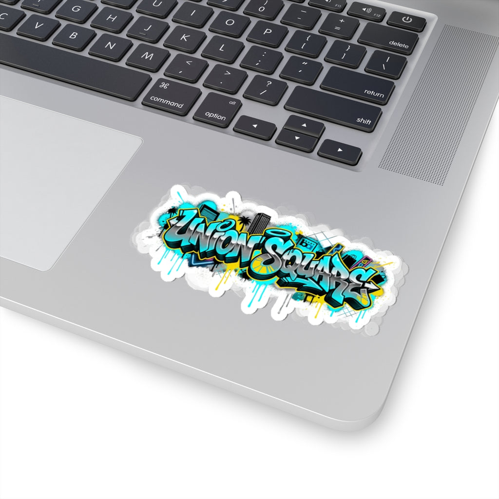 Graffiti 'Union Square' Kiss-Cut Sticker — Urban Street Art Laptop Decal