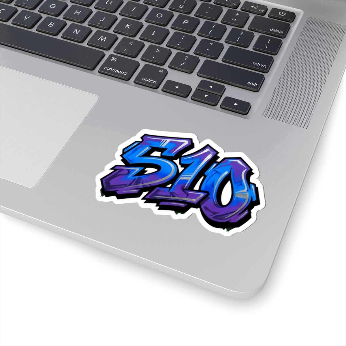 510 Graffiti Sticker — Blue Purple Urban Laptop Decal
