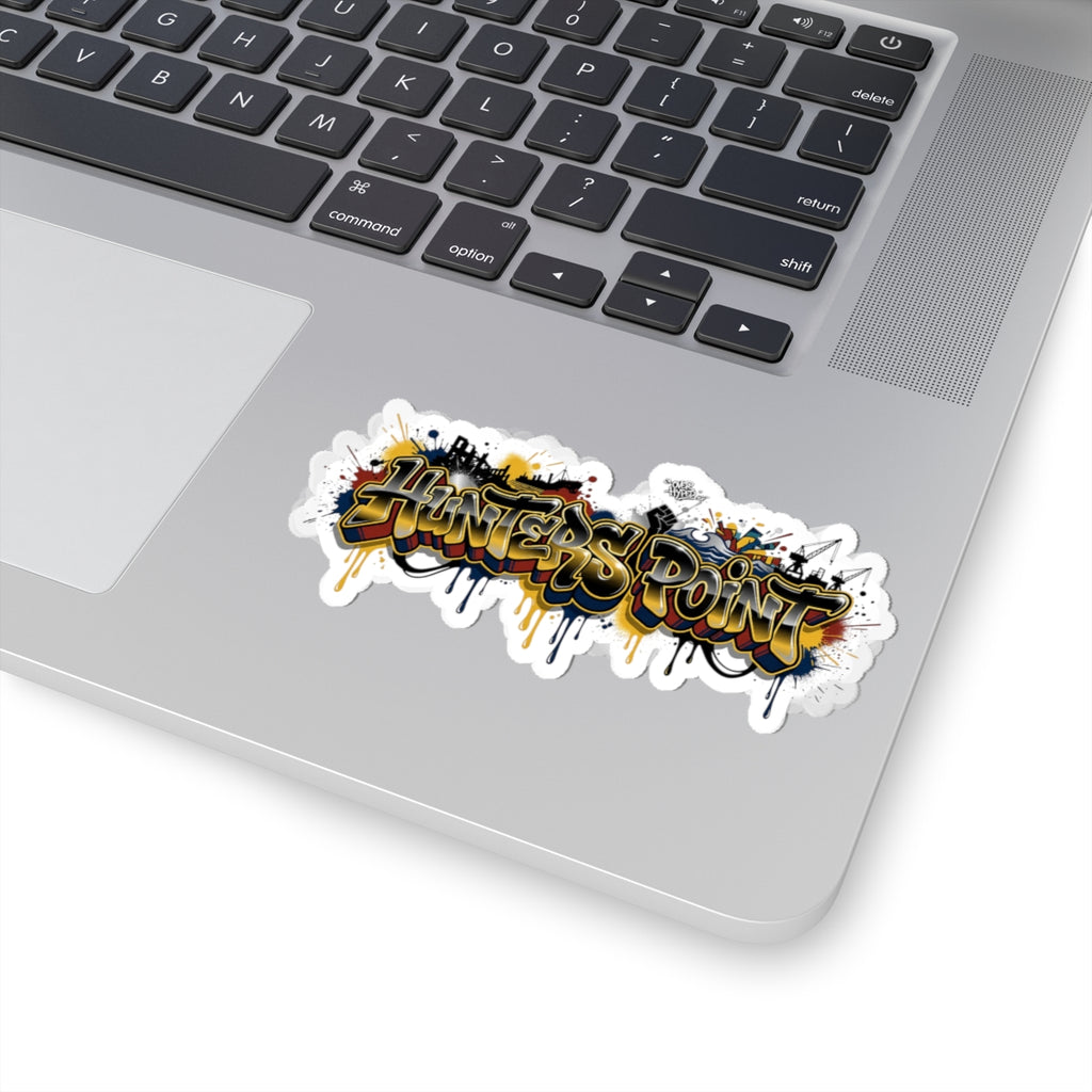 Kiss-Cut Sticker — 'Hunters Point' Graffiti Logo Sticker (Urban Street Art Laptop Decal)