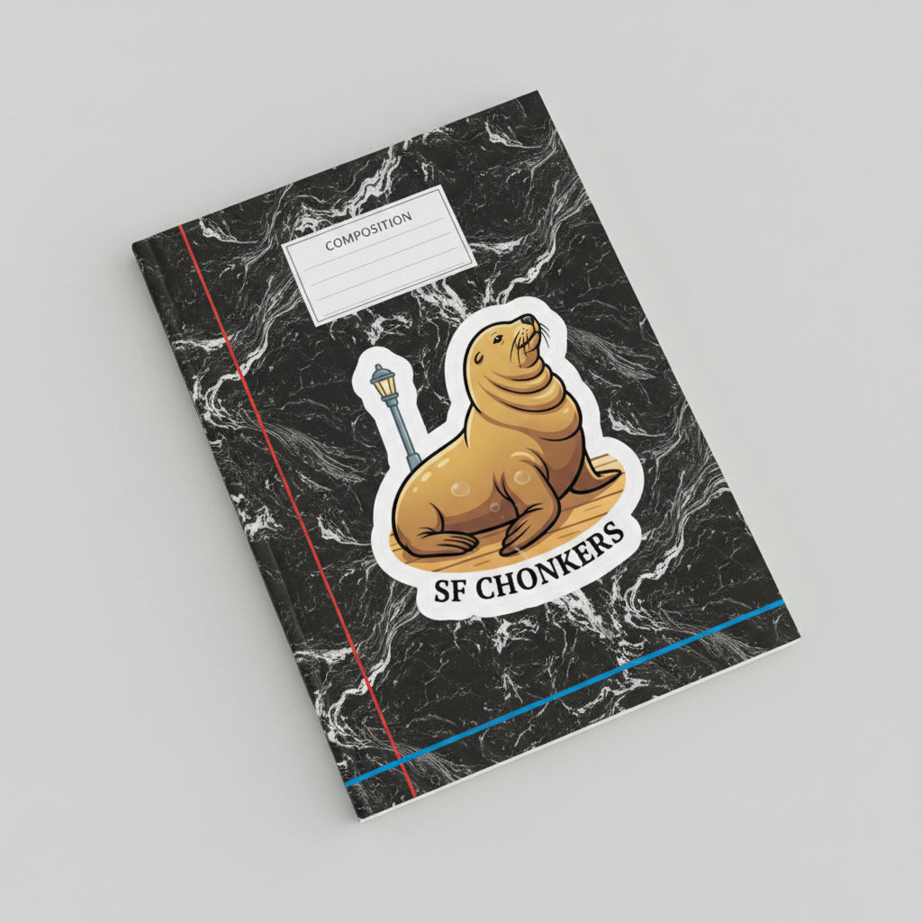 SF Chonkers Seal Sticker — Cute San Francisco Sea Lion Vinyl Decal (Kiss-Cut)