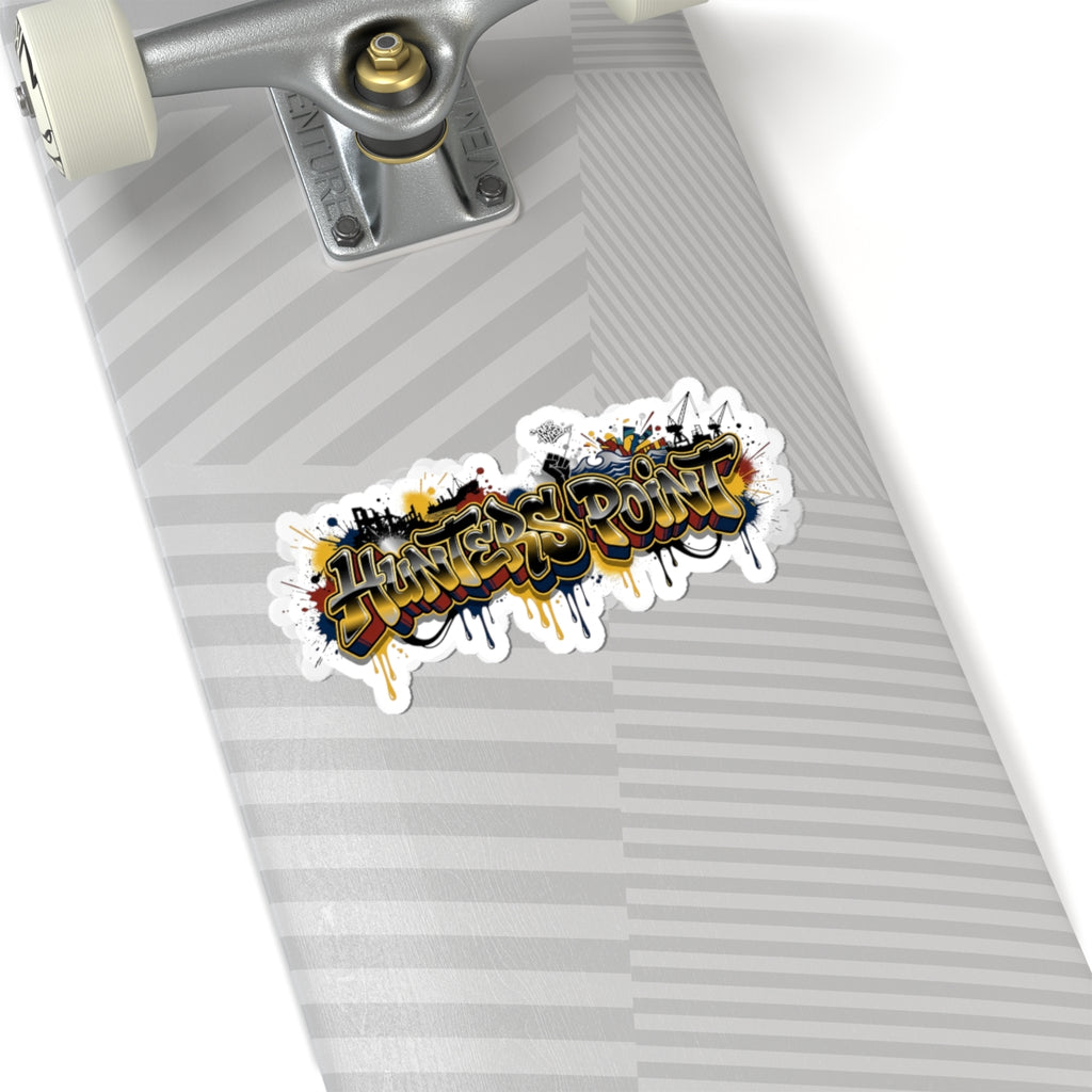 Kiss-Cut Sticker — 'Hunters Point' Graffiti Logo Sticker (Urban Street Art Laptop Decal)