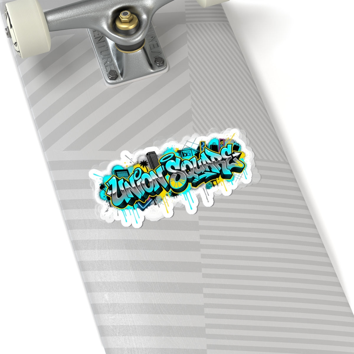 Graffiti 'Union Square' Kiss-Cut Sticker — Urban Street Art Laptop Decal