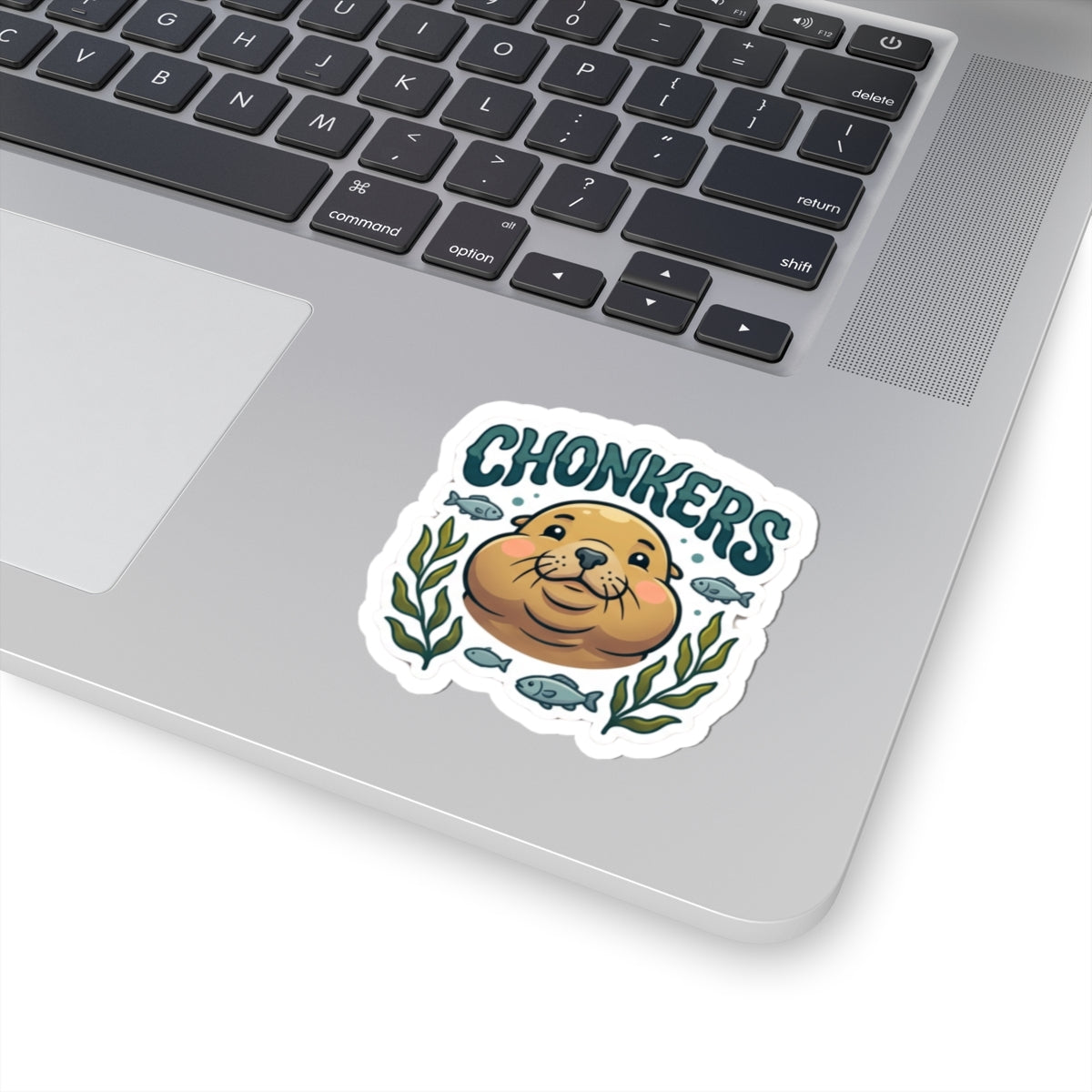 Chonkers Face Kiss-Cut Sticker — Cute Marine Animal Laptop Decal